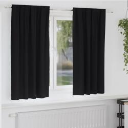 vidaXL Perdele Opaque cu Inel 2 pcs Negru 175 x 140 cm Poliester GartenMobel Dekor (4107429)