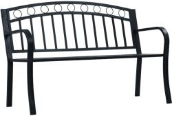 vidaXL Banca de gradina, negru, 125 cm, otel GartenMobel Dekor (47945)