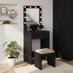 vidaXL Masa de Machiaj Stejar Negru 50 x 41 x 135 cm Lemn compozit GartenMobel Dekor (865119)