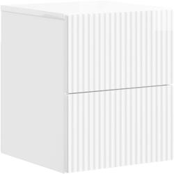 vidaXL Noptiera suspendata alba foarte lucioasa cu 2 sertare, 33x34, 5x40 cm (898473)