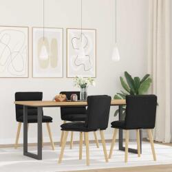 vidaXL Scaune de bucatarie, 4 buc. , negru, material textil GartenMobel Dekor (3315395)