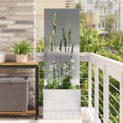 vidaXL Ghiveci de Gradina cu Panou Decorativ Argintiu 50 x 140 cm GartenMobel Dekor (876466)