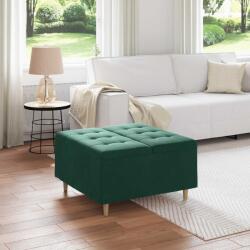vidaXL Scaun cu buton cu perna Verde închis 80 x 80 x 45 cm Catifea GartenMobel Dekor (876842)