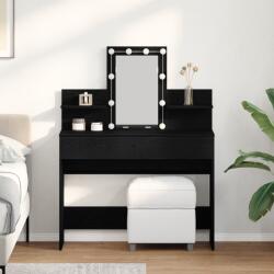 vidaXL Masa de Toaleta Stejar negru 100 x 40 x 130 cm Lemn compozit GartenMobel Dekor (868852)