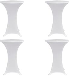 vidaXL Husa de masa cu picior Ø60 cm, 4 buc. , alb, elastic GartenMobel Dekor (279068)