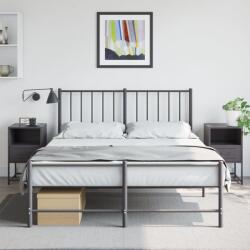 vidaXL Noptiere, 2 buc. , negru, 36x39x60, 5 cm, otel GartenMobel Dekor (846555)