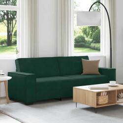 vidaXL Canapea cu 3 locuri, verde închis, 220x78x84 cm, catifea GartenMobel Dekor (4105032) Canapea