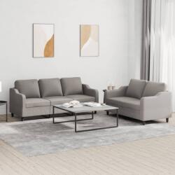 vidaXL Set de canapea cu perne, 2 piese, gri taupe, material textil GartenMobel Dekor (3201841) Canapea