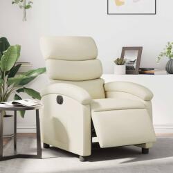 vidaXL Fotoliu rabatabil electric, crem, piele ecologica GartenMobel Dekor (3204027)