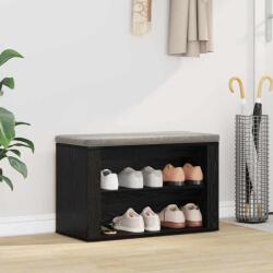 vidaXL Raft pentru încaltaminte cu raft Stejar negru 75 x 35 x 45 cm GartenMobel Dekor (881017) Pantofar