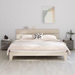 vidaXL Noptiere HAMAR, 2 buc, gri deschis, 40x35x44, 5 cm, lemn masiv GartenMobel Dekor (340411)