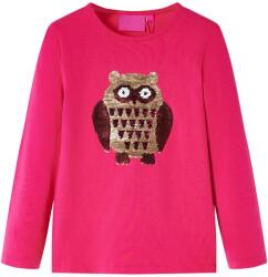 vidaXL Tricou pentru copii cu maneci lungi, roz aprins, 116 GartenMobel Dekor (13796)