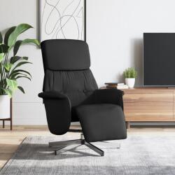 vidaXL Fotoliu rabatabil cu suport de picioare, negru, textil GartenMobel Dekor (356659)