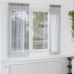 vidaXL Cortina din Voile 2 pcs Gri închis 175 x 140 cm Poliester GartenMobel Dekor (4108028)