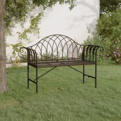 vidaXL Banca de gradina cu 2 locuri, negru, 128 cm, otel GartenMobel Dekor (318828)