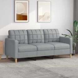vidaXL Canapea cu 3 locuri, gri deschis, material 180CM textil GartenMobel Dekor (359099) Canapea