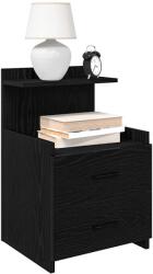 vidaXL Noptiere 2 buc. cu 2 sertare, negru, 40x36, 5x62 cm GartenMobel Dekor (858635)