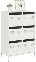 vidaXL Dulap înalt, alb, 68x39x101, 5 cm, otel GartenMobel Dekor (851225) Comoda