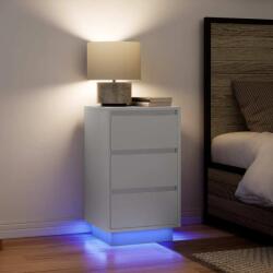 vidaXL Noptiera cu lumini LED alb 38x34x65 cm GartenMobel Dekor (861301)