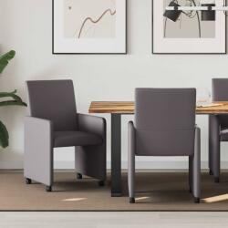 vidaXL Scaune de dining cu roti cu roti 2 pcs Gri 57 x 66 x 94 cm GartenMobel Dekor (42017819)