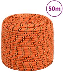 vidaXL Franghie de barca, portocaliu, 6 mm, 50 m, polipropilena GartenMobel Dekor (152656)