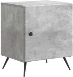 vidaXL Noptiera gri beton cu usa, din lemn prelucrat, 43 x 34, 5 x 50 cm (895491)