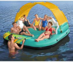vidaXL Insula gonflabila Bestway Sunny Lounge, 5 persoane, cu parasolar, 291x265x83 cm (92895)