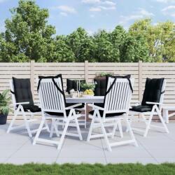 vidaXL Perne de scaun cu spatar înalt, 6 buc, negru, tesatura Oxford GartenMobel Dekor (377625)