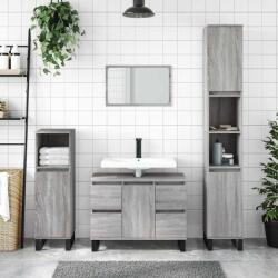 vidaXL Dulap pentru baie, gri sonoma, 80x33x60 cm, lemn compozit GartenMobel Dekor (831666)