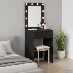 vidaXL Birou de Toaleta Stejar negru 50 x 41 x 135 cm Lemn compozit GartenMobel Dekor (865038)