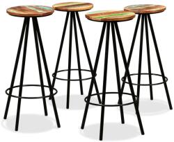 vidaXL Scaune de bar, 4 buc. , lemn masiv reciclat GartenMobel Dekor (245446)