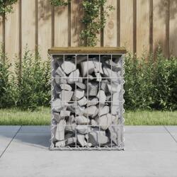 vidaXL Banca gradina, design gabion, 33x31x42 cm, lemn pin impregnat GartenMobel Dekor (834328)
