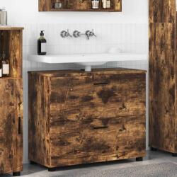 vidaXL Dulap de Baie Stejar afumat 76.5 x 35 x 64 cm Lemn compozit GartenMobel Dekor (883299)