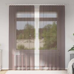vidaXL Perdele Voile cu buzunare pentru bare 2 buc Maro GartenMobel Dekor (4102173)