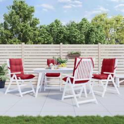 vidaXL Perne scaun cu spatar mic, 4 buc, rosu vin, tesatura Oxford GartenMobel Dekor (377699)