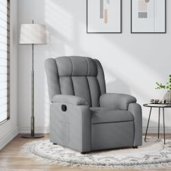 vidaXL Fotoliu rabatabil, gri deschis, material textil GartenMobel Dekor (373574)