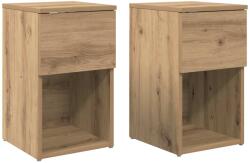 vidaXL Dulap de pat 2 pcs Stejar Artizanal 29 x 31, 5 x 49 cm GartenMobel Dekor (8001112)