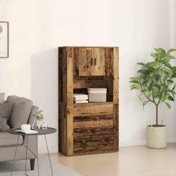 vidaXL Bufet cu sertar Lemn vechi 80 x 33 x 150 cm Lemn compozit GartenMobel Dekor (3334343) Comoda