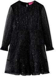 vidaXL Rochie pentru copii cu maneci lungi, negru, 104 GartenMobel Dekor (14883)