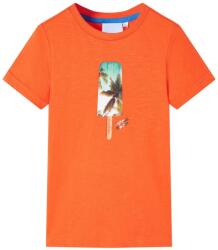 vidaXL Tricou pentru copii, portocaliu închis, 128 GartenMobel Dekor (12377)