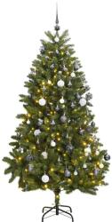 vidaXL Brad Craciun artificial articulat cu 300 LED-uri/globuri 270 cm GartenMobel Dekor (3210167)