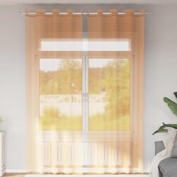 vidaXL Perdele Voile cu Oelii 2 buc Portocaliu 140x300 cm GartenMobel Dekor (4102094)