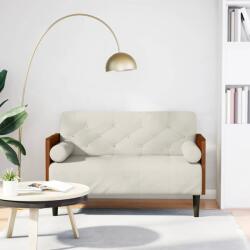 vidaXL Canapea loveseat cu perne de sustinere crem 110 cm catifea GartenMobel Dekor (4100605) Canapea