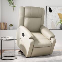 vidaXL Fotoliu rabatabil electric cu ridicare, crem, piele ecologica GartenMobel Dekor (3205165)