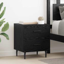 vidaXL Noptiera stejar negru 40x35x47, 5 cm din lemn compozit, cu sertar (882045)