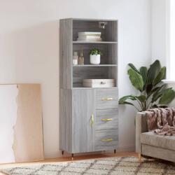 vidaXL Dulap înalt, gri sonoma, 69, 5x34x180 cm, lemn compozit GartenMobel Dekor (3189427) Comoda