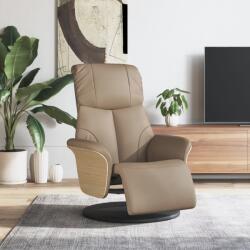 vidaXL Fotoliu rabatabil cu suport picioare cappuccino piele ecologica GartenMobel Dekor (356628)
