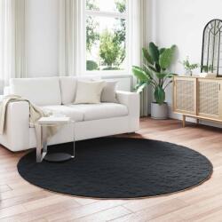 vidaXL Covor din Blana Faux de Iepure Olite Negru Ø 200 cm Poliester GartenMobel Dekor (42021737) Covor