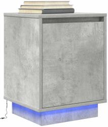 vidaXL Noptiera cu lumini LED Gri beton 38x34x50 cm GartenMobel Dekor (861271)