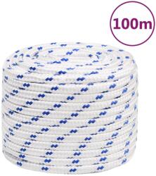 vidaXL Franghie de barca, alb, 18 mm, 100 m, polipropilena GartenMobel Dekor (152313)